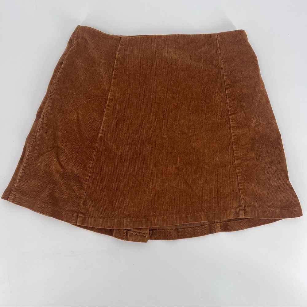 Anthropologie White Crow Corduroy Button-Front Mini Skirt Size M - Picture 7 of 8